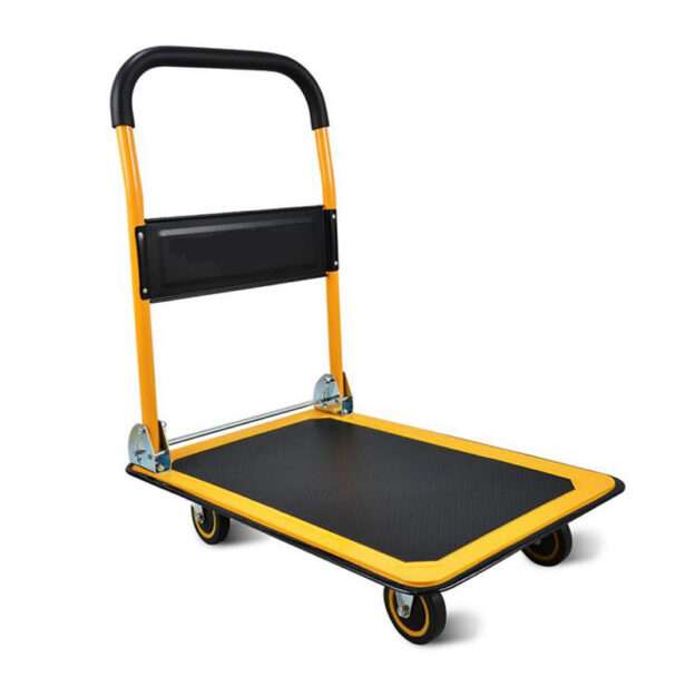 Durable Foldable Storage and Shopping Platform Trolley (2) Foldable platform trolley for home storage and shopping