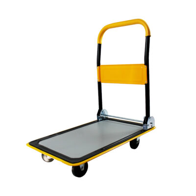 Foldable platform trolley for home storage and shopping