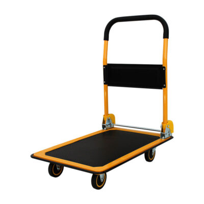 Foldable platform trolley for home storage and shopping