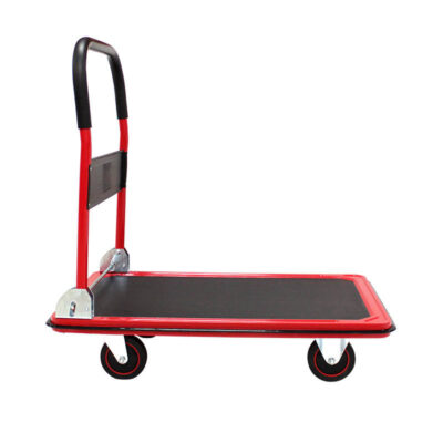 Foldable platform trolley for home storage and shopping