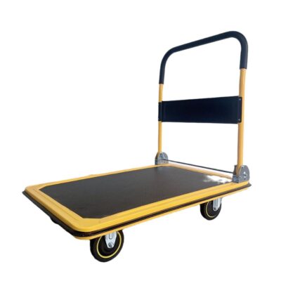 Foldable platform trolley for home storage and shopping
