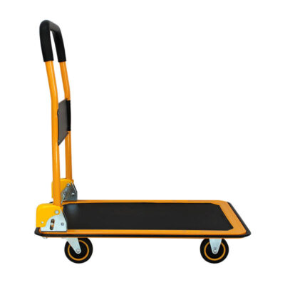 Foldable platform trolley for home storage and shopping