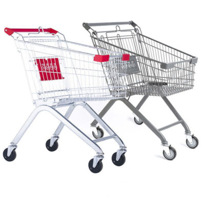 High-quality supermarket shopping trolley for grocery stores