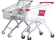 High-quality supermarket shopping trolley for grocery stores
