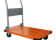 Heavy-duty foldable 4-wheel platform trolley for warehouse use