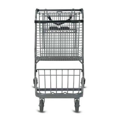 Heavy-duty supermarket shopping trolley for retail use