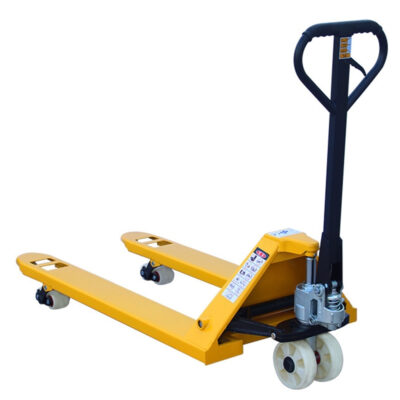 Material handling hand pallet truck for warehouse loading