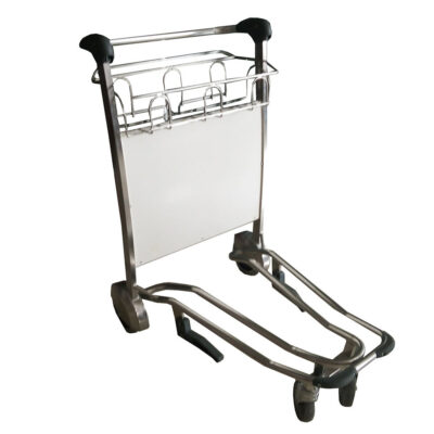 Passenger luggage airport trolley with ergonomic handle