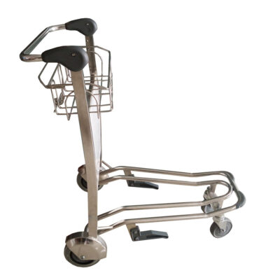 Passenger luggage airport trolley with ergonomic handle