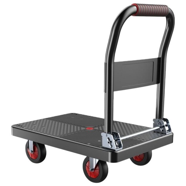 Durable Portable 4-Wheel Foldable Platform Trolley (4) Portable foldable 4-wheel platform trolley for warehouses