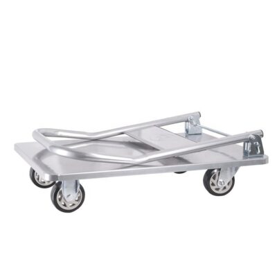 Stainless steel foldable industrial trolley for warehouse use