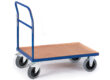 Warehouse cargo moving platform trolley with 4 wheels