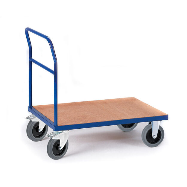 Durable Warehouse Cargo Moving Platform Trolley (6) Warehouse cargo moving platform trolley with 4 wheels