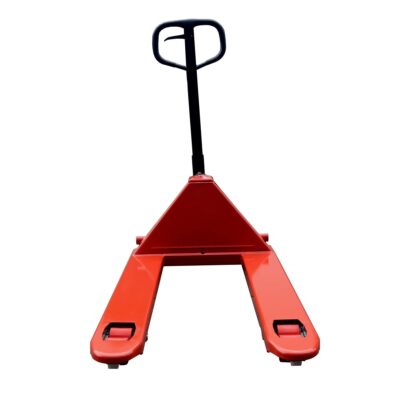 Warehouse loading hand pallet truck with reinforced frame