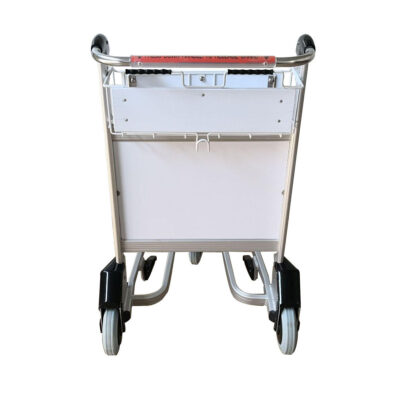 Heavy-duty airport luggage trolley with durable wheels