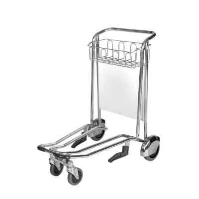 Stainless steel airport trolley for heavy luggage transport