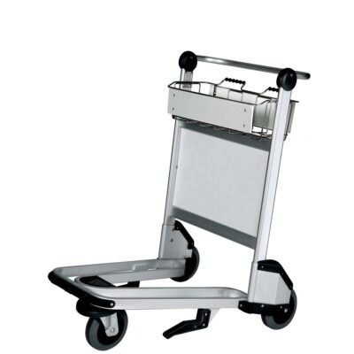 Stainless steel airport trolley for heavy luggage transport