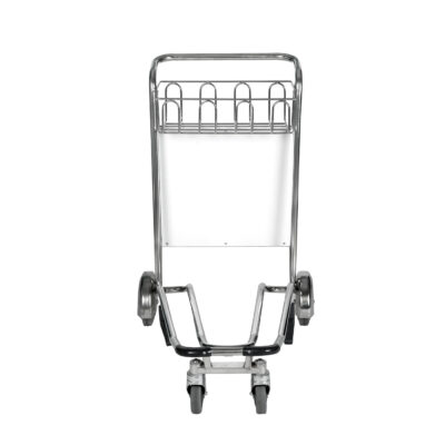 Stainless steel airport trolley for heavy luggage transport