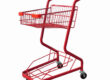 Rust-resistant 4-wheel supermarket shopping trolley