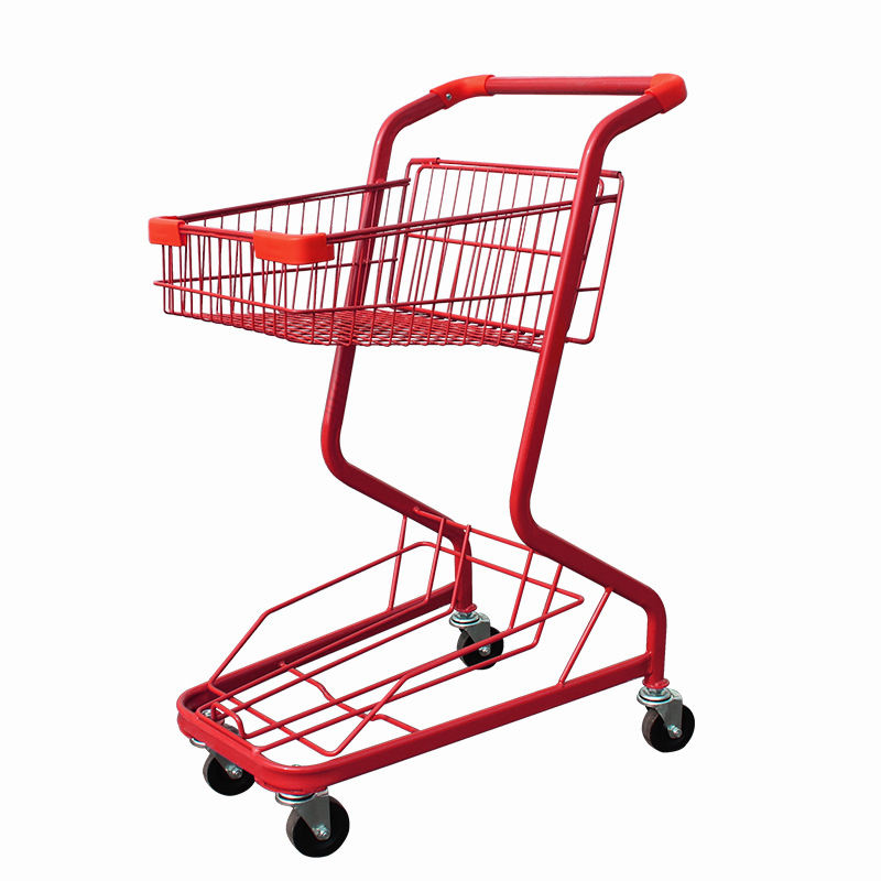 High-Quality Rust-Resistant Supermarket Shopping Trolley (5) Rust-resistant 4-wheel supermarket shopping trolley