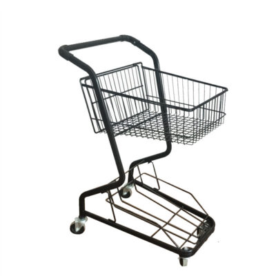 Rust-resistant 4-wheel supermarket shopping trolley