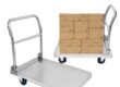 304 stainless steel foldable industrial trolley for warehouse use