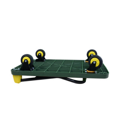 Green platform foldable industrial trolley for warehouse use