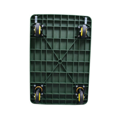 Green platform foldable industrial trolley for warehouse use