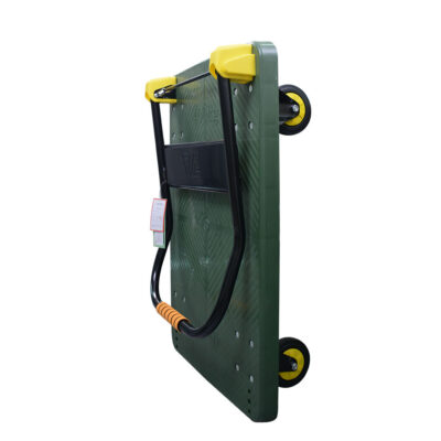 Green platform foldable industrial trolley for warehouse use