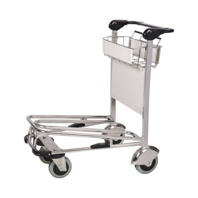 Passenger airport trolley with durable frame and smooth wheels