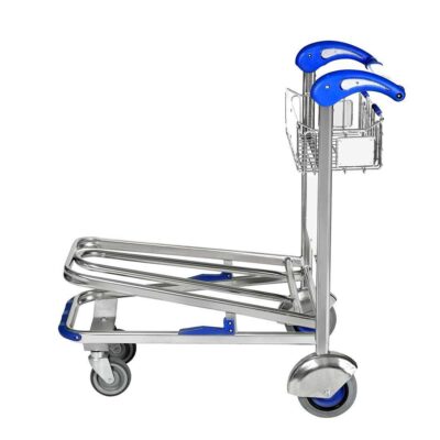 Passenger airport trolley with durable frame and smooth wheels