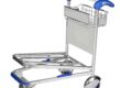 Passenger airport trolley with durable frame and smooth wheels