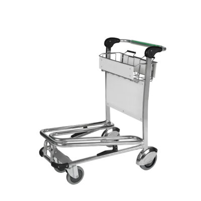 Passenger airport trolley with durable frame and smooth wheels