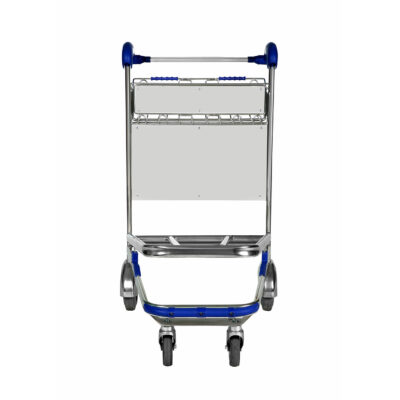 Passenger airport trolley with durable frame and smooth wheels